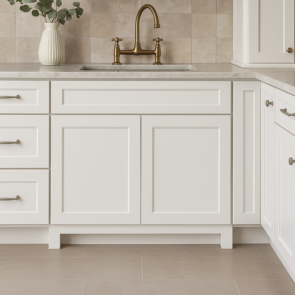 Bremen Cabinetry Shaker Sink Base Cabinet, Ready to Assemble, White