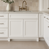 Bremen Cabinetry Shaker Sink Base Cabinet, Ready to Assemble, White