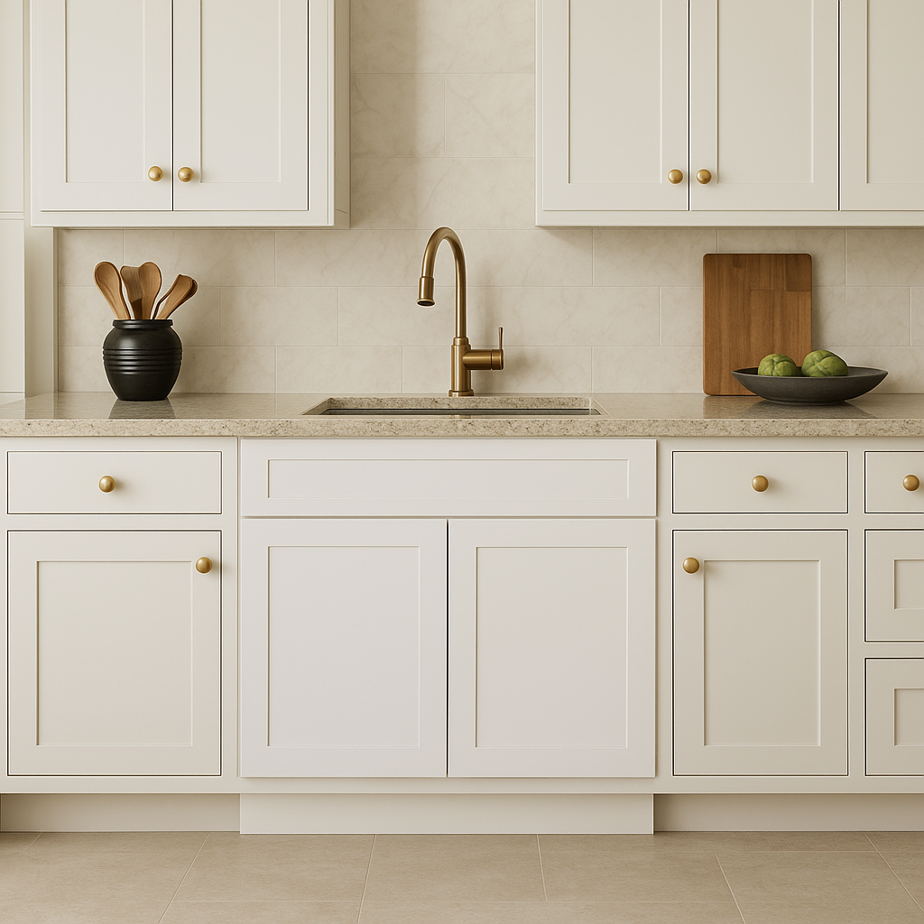 Bremen Cabinetry Shaker Sink Base Cabinet, Ready to Assemble, White