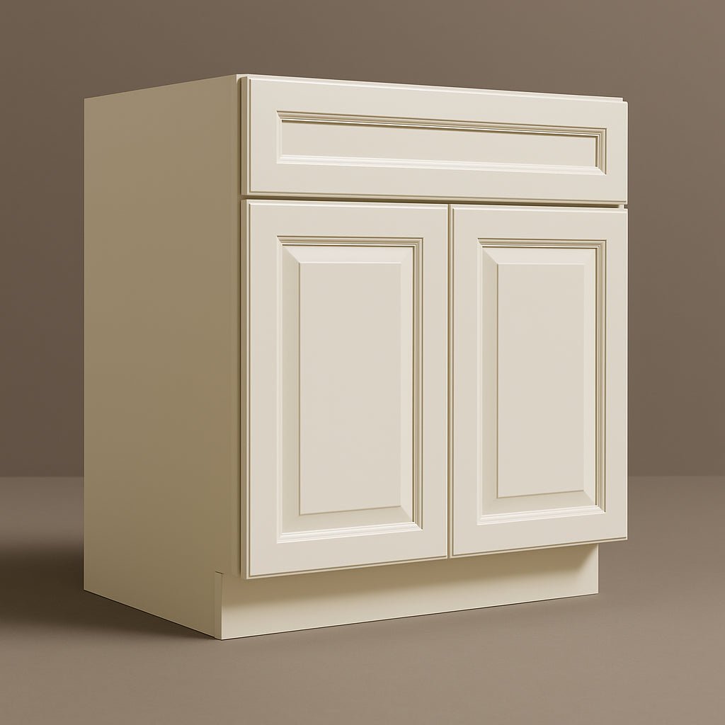LIFEART CABINETRY Newport Ready to Assemble Sink Base Cabinet, Classic White