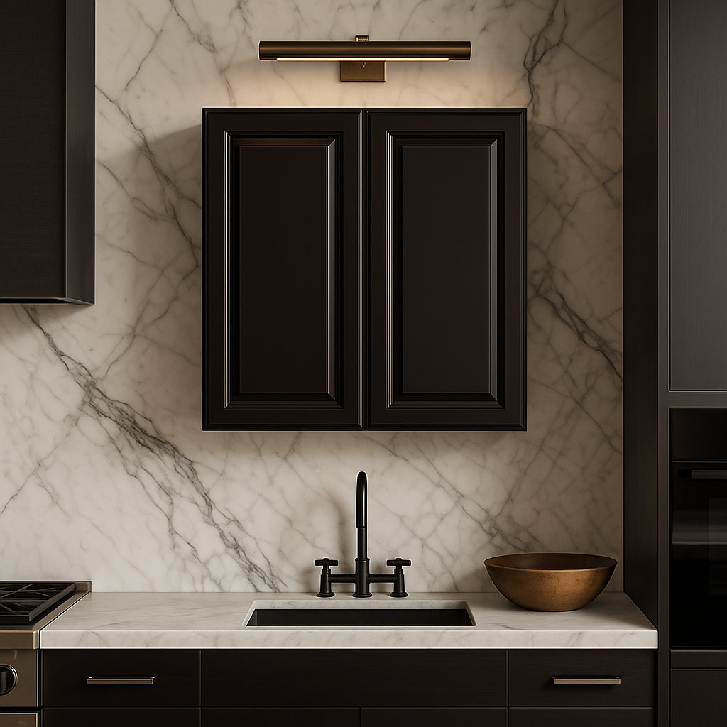 LIFEART CABINETRY Newport Ready to Assemble 36x36x12 in. Wall Cabinet with 2 Shelves in Dark Brown