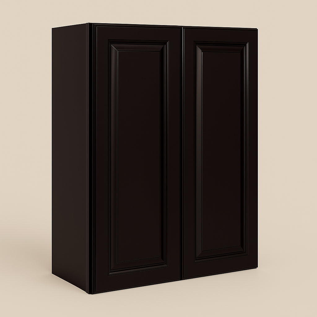 LIFEART CABINETRY Newport Ready to Assemble 2-Door Wall Cabinet, Dark Espresso