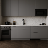 Cambridge Radiance Matte Grey Slab Drawer Base Kitchen Cabinet, 30 in. W x 24 in. D x 34.50 in. H