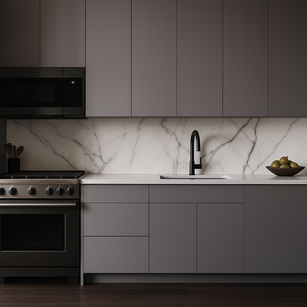 Cambridge Radiance Matte Grey Slab Drawer Base Kitchen Cabinet, 30 in. W x 24 in. D x 34.50 in. H