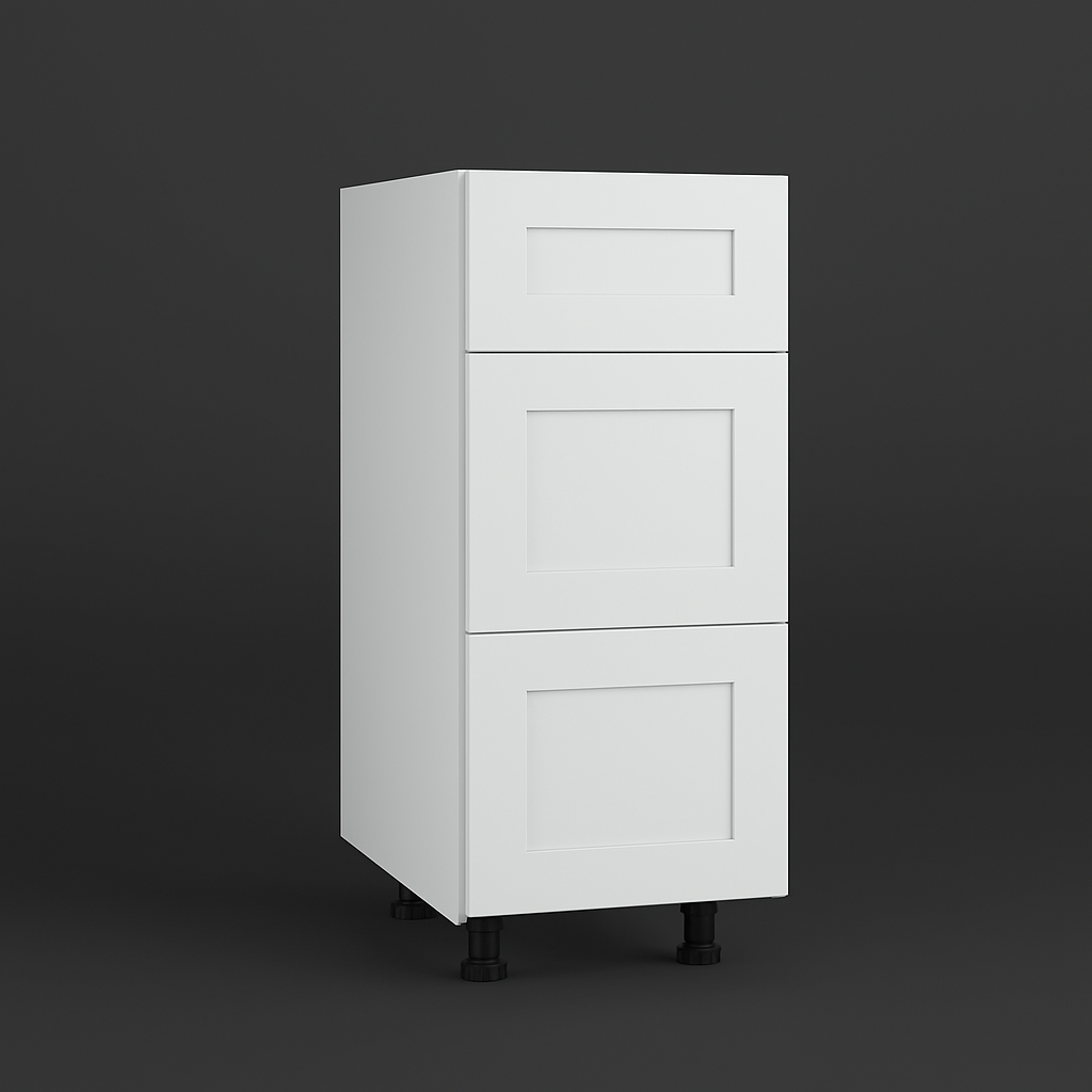 Cambridge Everest 30 in. Shaker Drawer Base Kitchen Cabinet in White