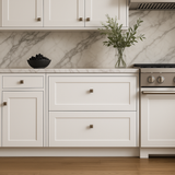 HOMLUX Ready-to-Assemble Shaker White Drawer Base Cabinet, 30 in. W x 24 in. D x 34.5 in. H