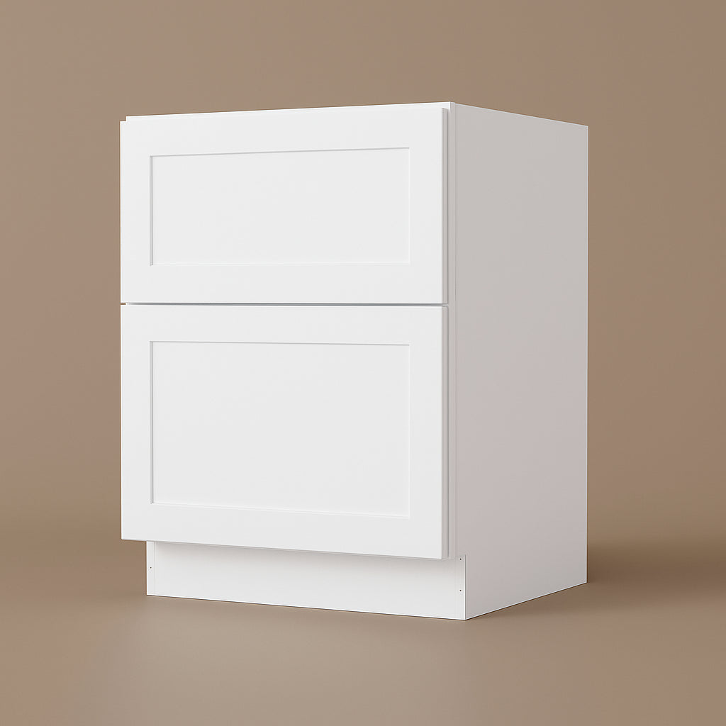 HOMLUX Ready-to-Assemble Shaker White Drawer Base Cabinet, 30 in. W x 24 in. D x 34.5 in. H