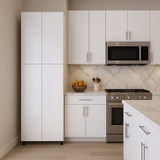 Cambridge Radiance Ready-to-Assemble Slab Pantry Kitchen Cabinet in White Gloss