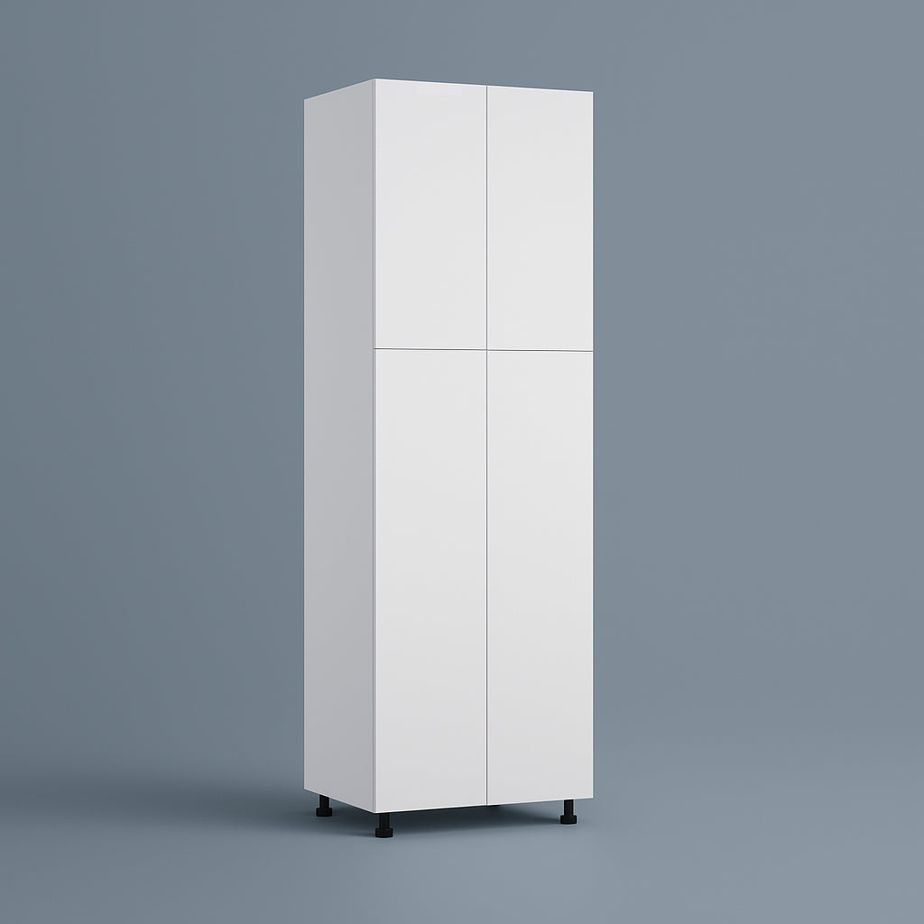 Cambridge Radiance Ready-to-Assemble Slab Pantry Kitchen Cabinet in White Gloss