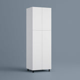 Cambridge Radiance Ready-to-Assemble Slab Pantry Kitchen Cabinet in White Gloss