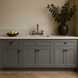 HOMEIBRO Shaker Gray Plywood Base Kitchen Cabinet with 2 Drawers and 2 Doors