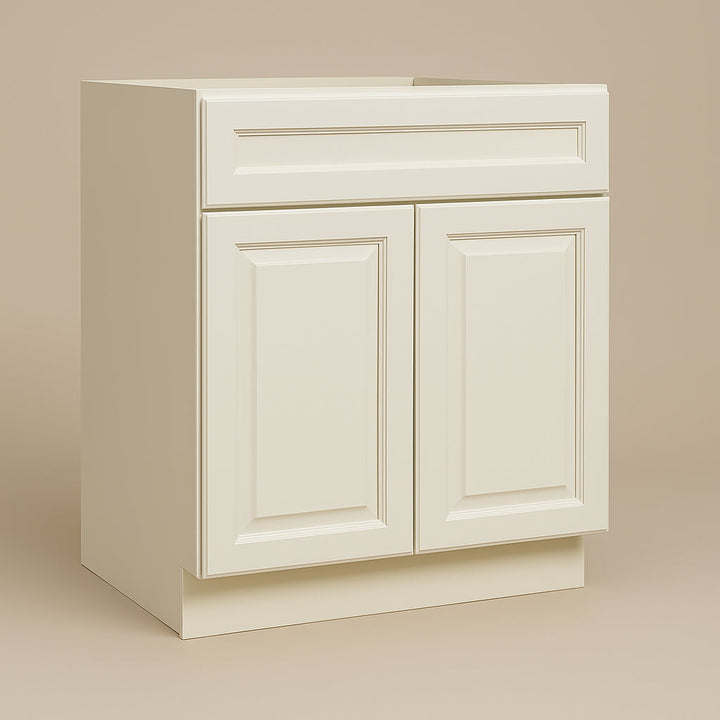LIFEART CABINETRY Newport Sink Base Cabinet, Classic White, Ready to Assemble