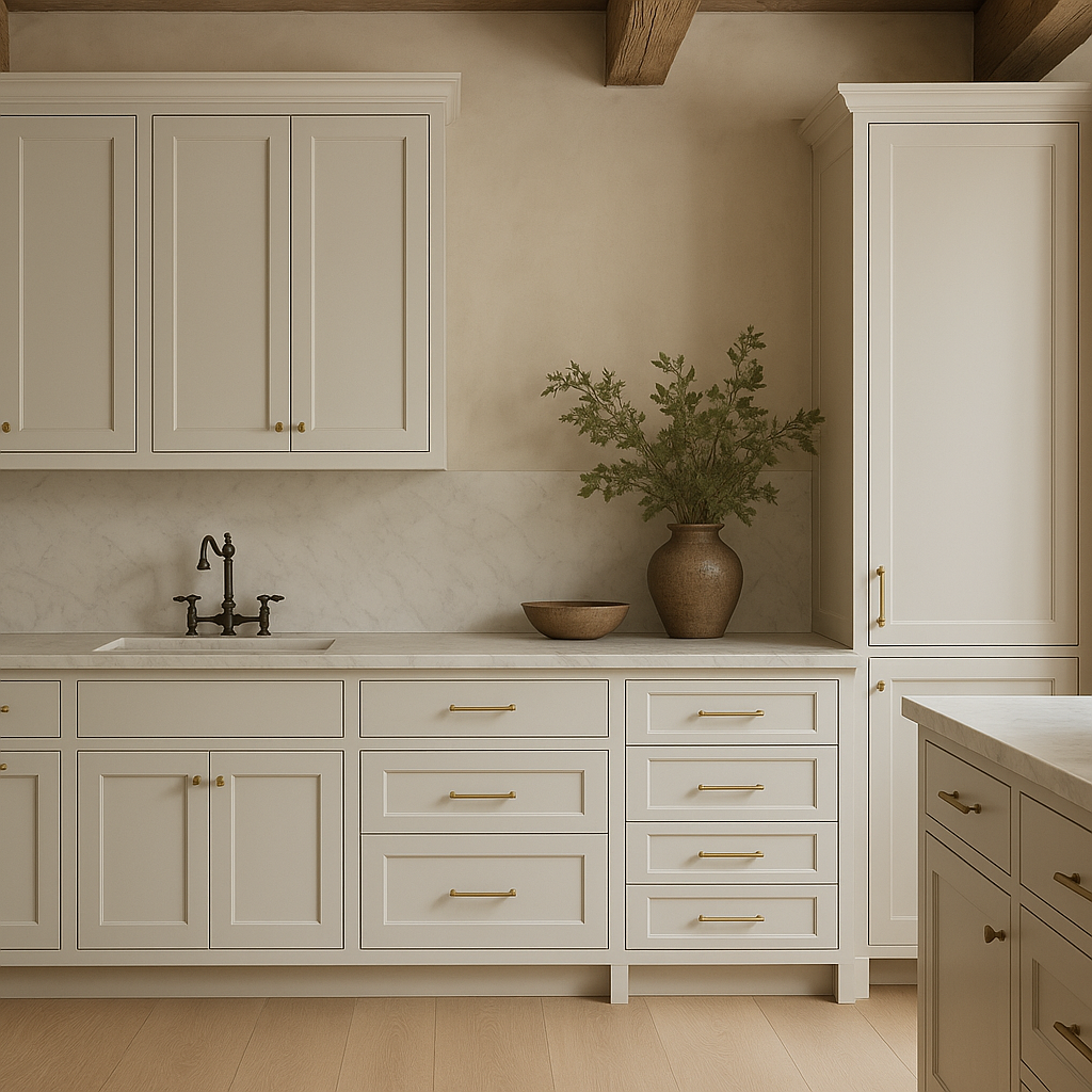 HOMLUX Shaker White 4-Drawer Kitchen Cabinet - Ready to Assemble