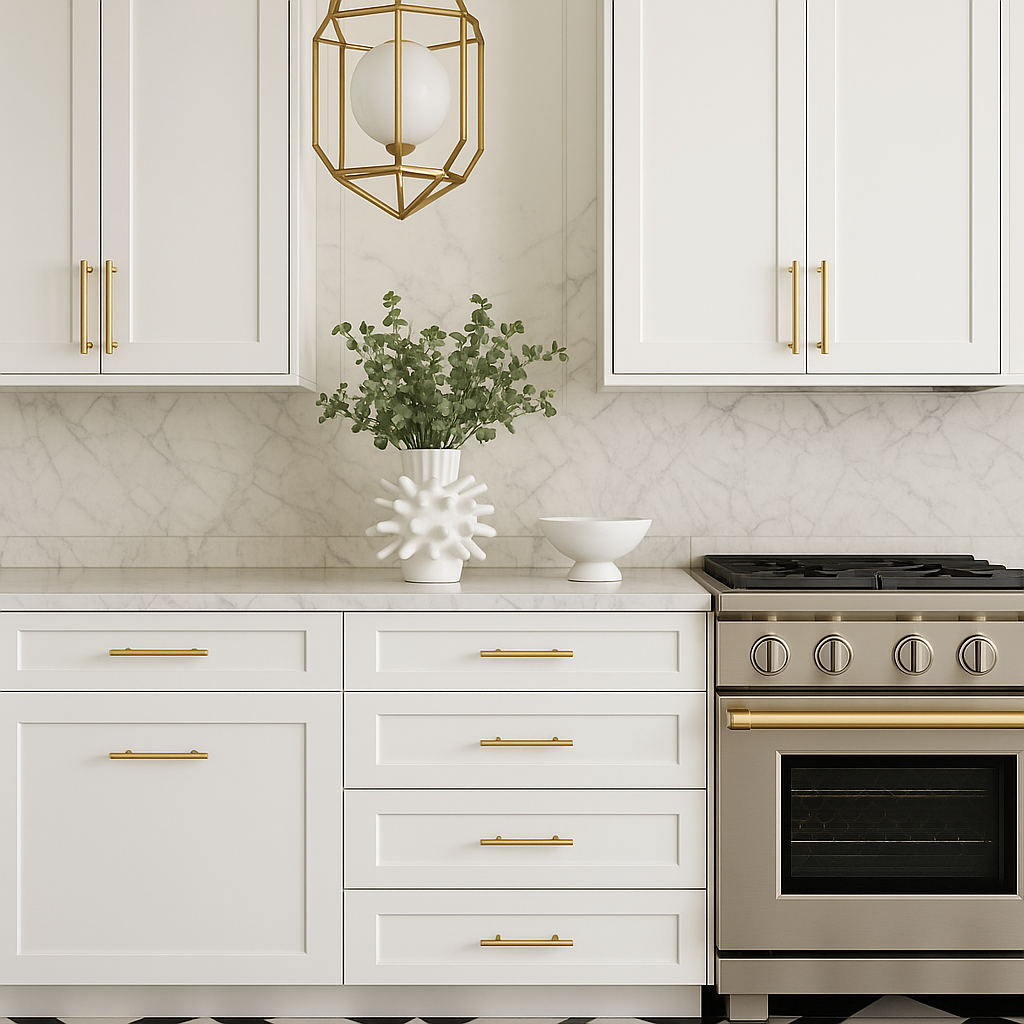 HOMLUX Shaker White 4-Drawer Kitchen Cabinet - Ready to Assemble