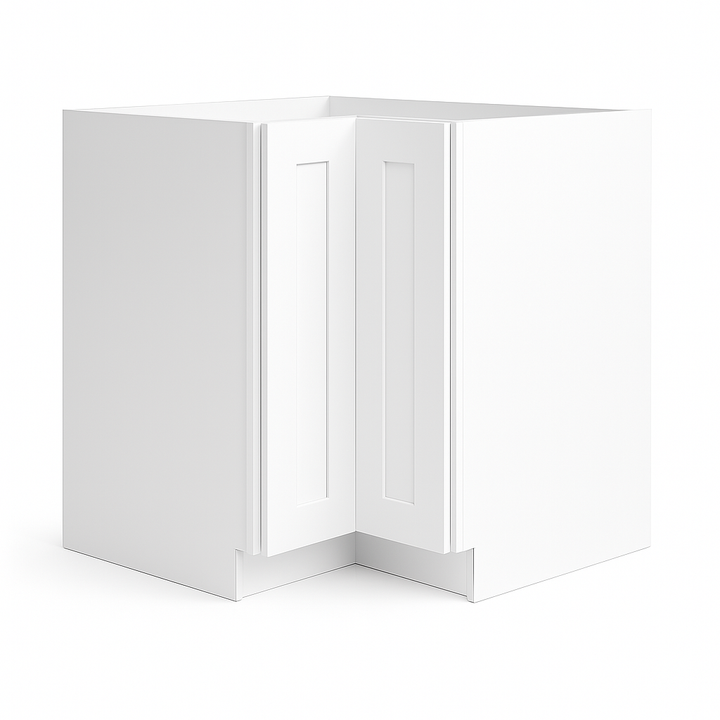 Plywell Shaker Base Lazy Susan Cabinet, Ready to Assemble, 36x34.5x24 in, White