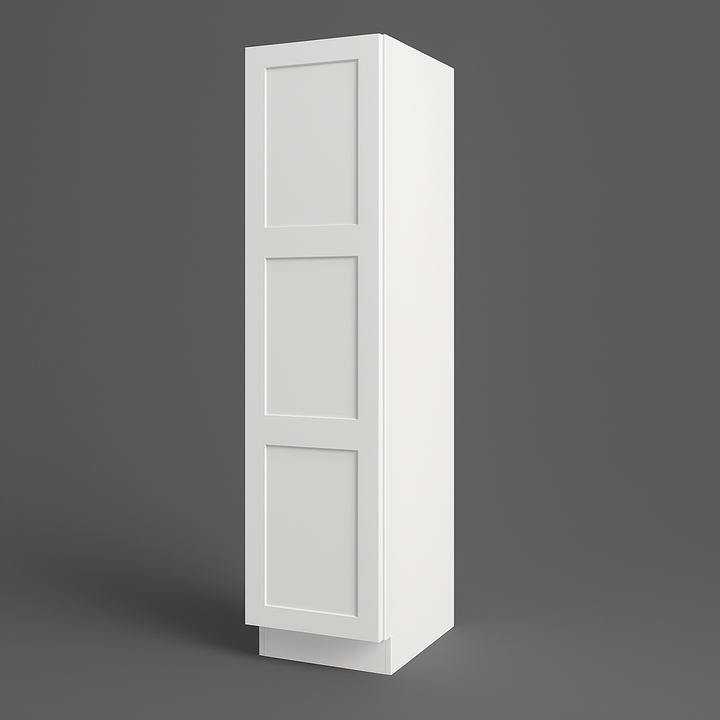 HOMLUX Shaker White Ready-to-Assemble Utility Kitchen Cabinet, 18x24x84 Inches