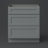 WOWOW 36" Grey Plywood Drawer Base Cabinet with Soft Close