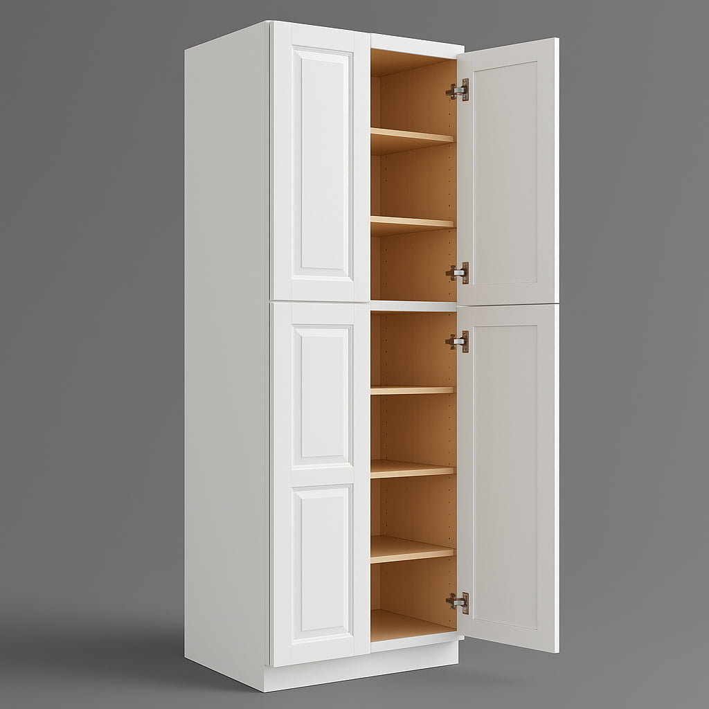 HOMEIBRO 24-in White Plywood Pantry Cabinet - Ready to Assemble