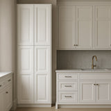 HOMEIBRO 24-in White Plywood Pantry Cabinet - Ready to Assemble