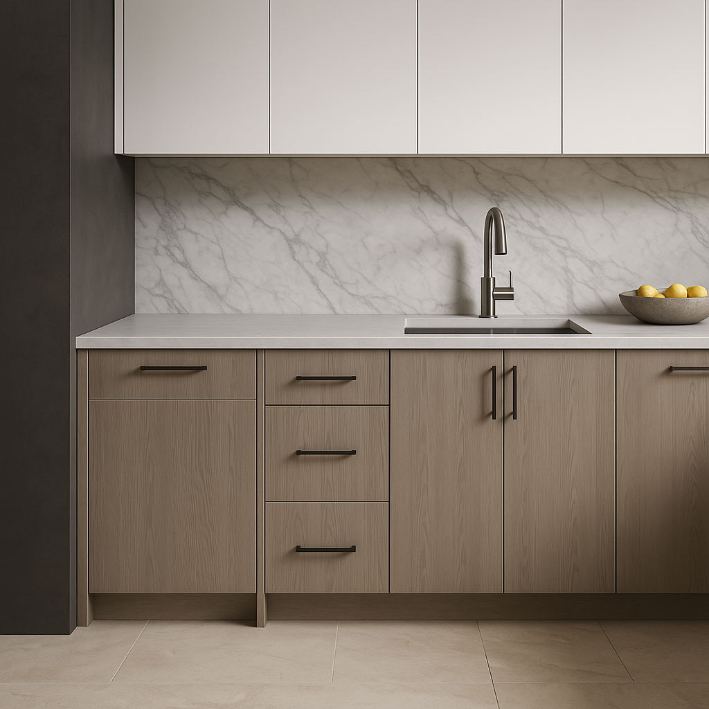 Cambridge Grey Nordic 15 in. Vanity Base Kitchen Cabinet with 3 Drawers