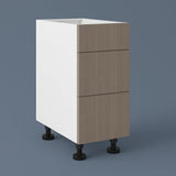 Cambridge Grey Nordic 15 in. Vanity Base Kitchen Cabinet with 3 Drawers