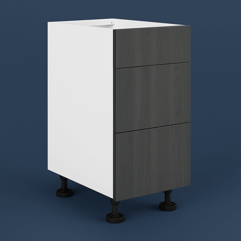 Cambridge Carbon Marine 18 in Vanity Base Kitchen Cabinet, 3 Drawer