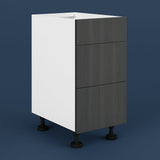 Cambridge Carbon Marine 18 in Vanity Base Kitchen Cabinet, 3 Drawer
