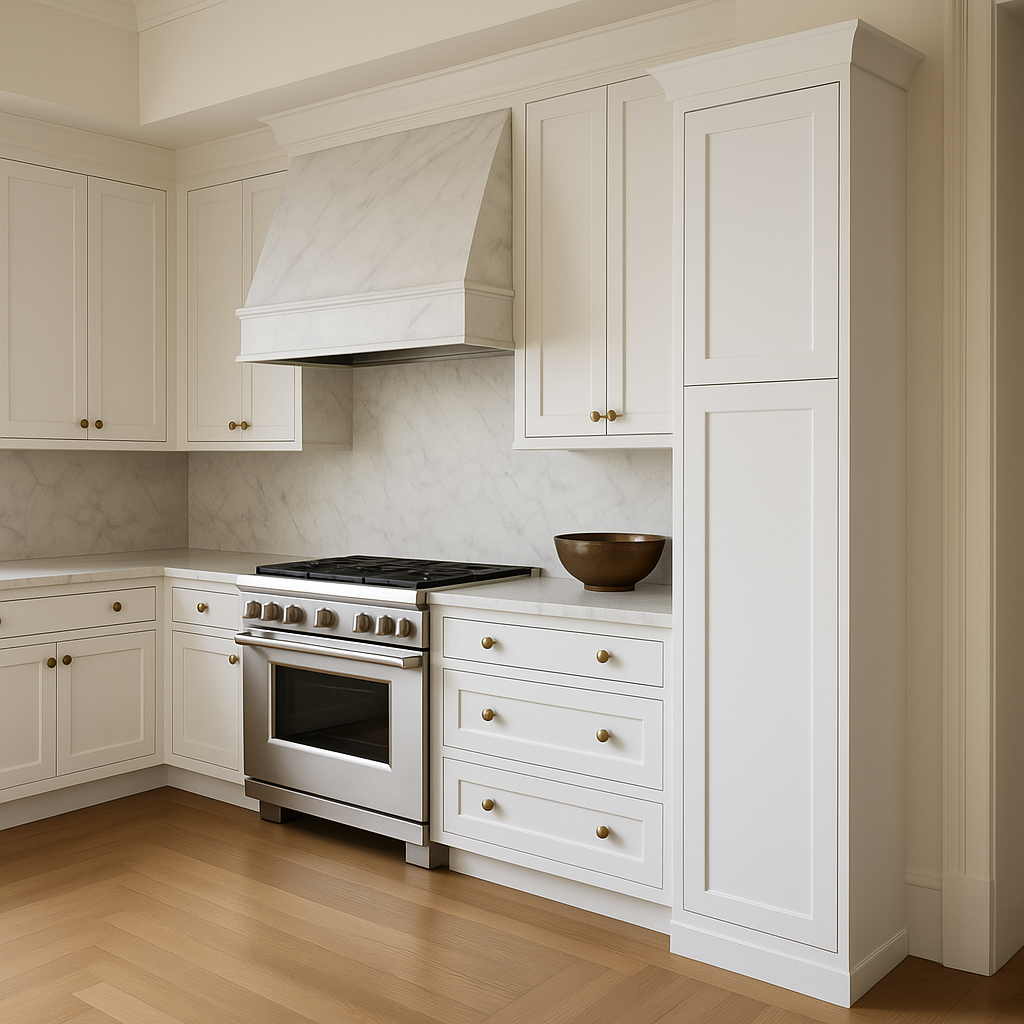 WOWOW 18in W x 24in D x 90in H Plywood Ready to Assemble Kitchen Cabinet in White