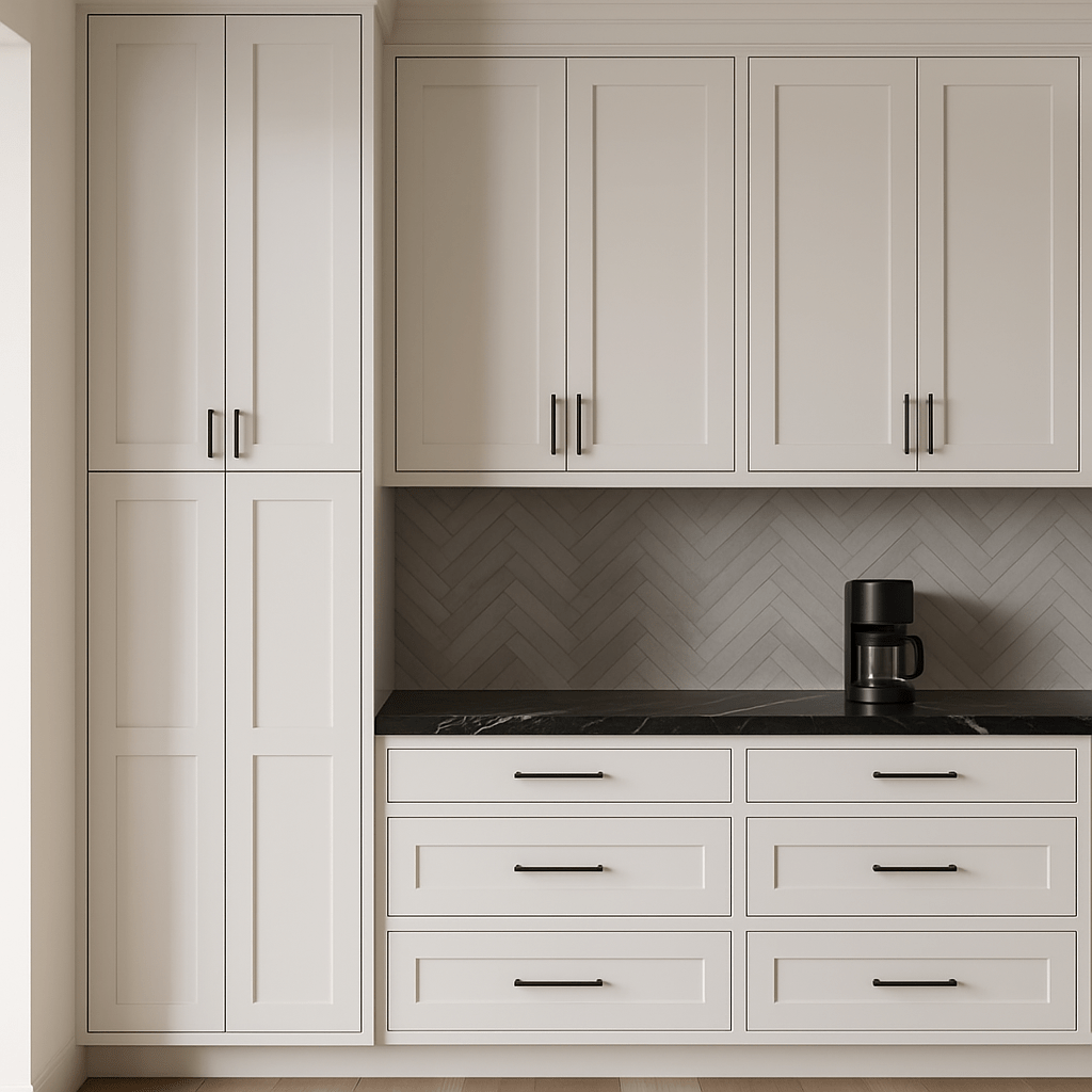 HOMLUX Shaker White Ready-to-Assemble Utility Cabinet, 24x24x90 Inches
