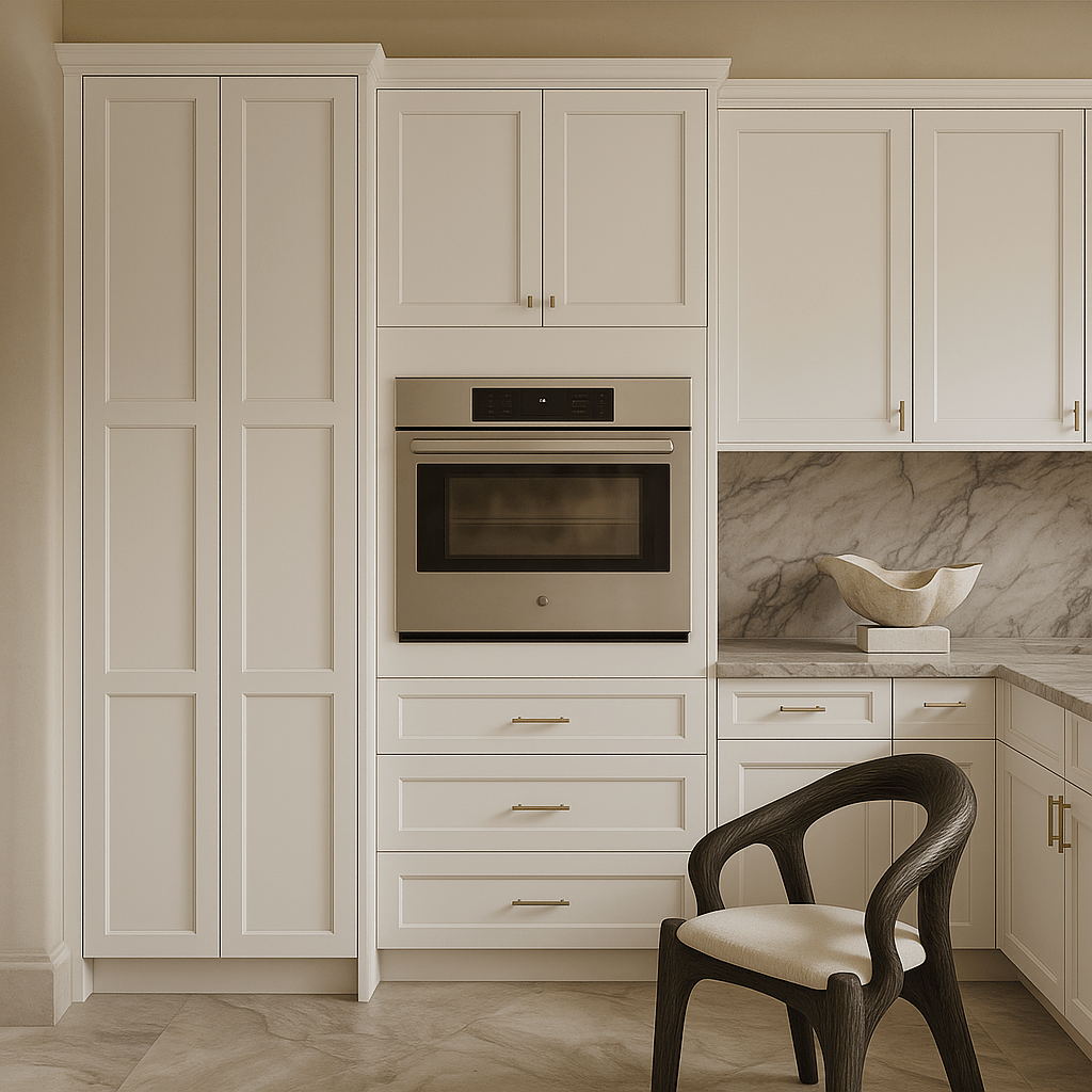 HOMLUX Shaker White Ready-to-Assemble Utility Cabinet, 24x24x90 Inches
