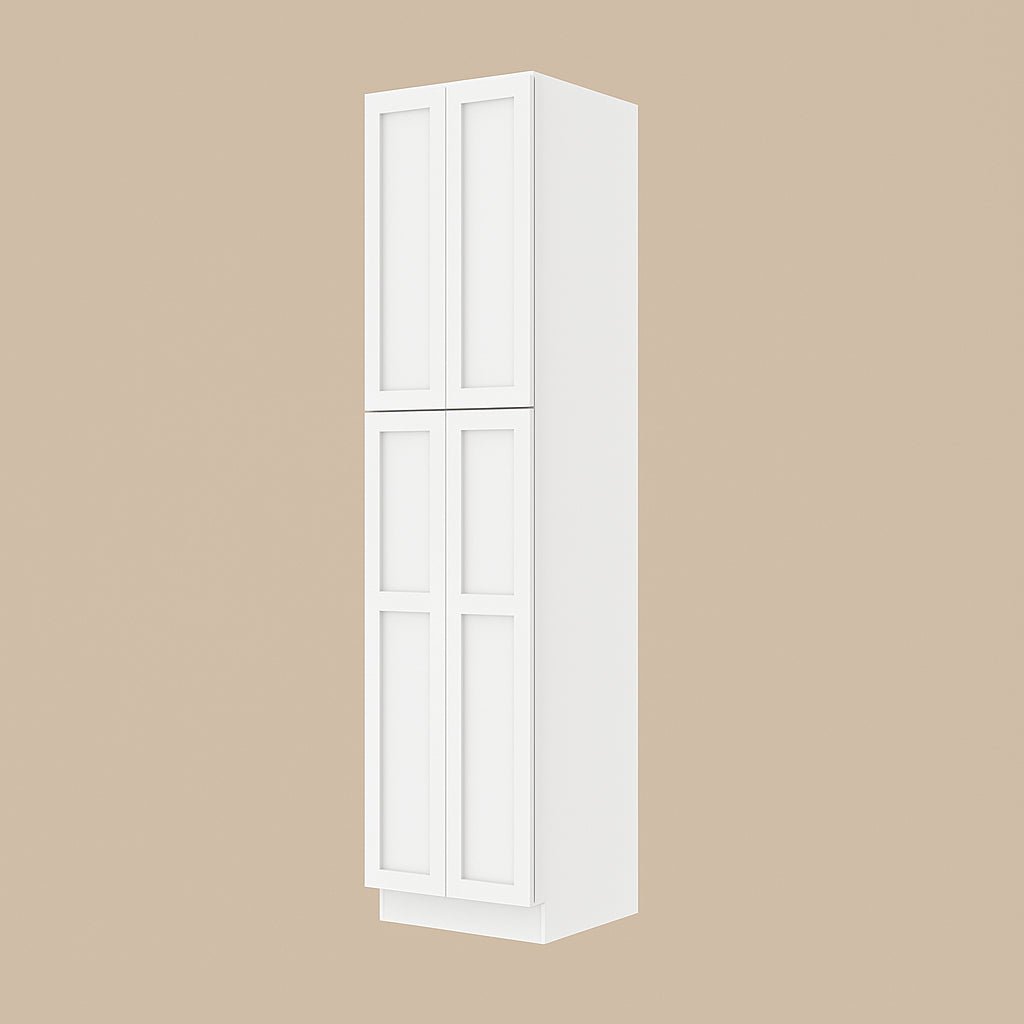 HOMLUX Shaker White Ready-to-Assemble Utility Cabinet, 24x24x90 Inches
