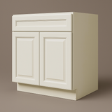 LIFEART CABINETRY Newport Ready to Assemble Sink Base Cabinet, Classic White