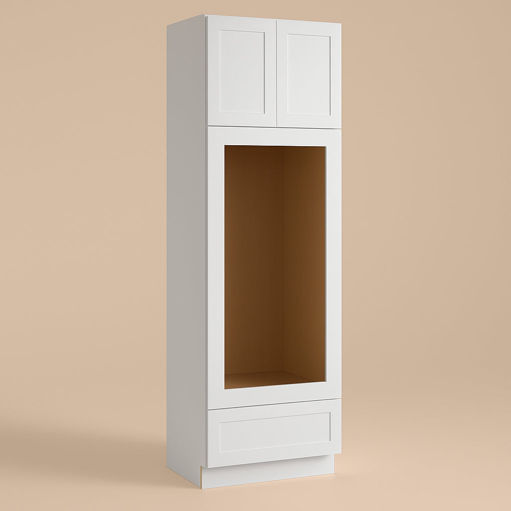 Hampton Bay Cambridge Shaker Double Oven Cabinet, Ready-to-Assemble, White