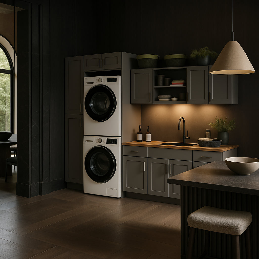 MILL'S PRIDE Richmond Vesuvius Gray Ready-to-Assemble Laundry Room Cabinet Set