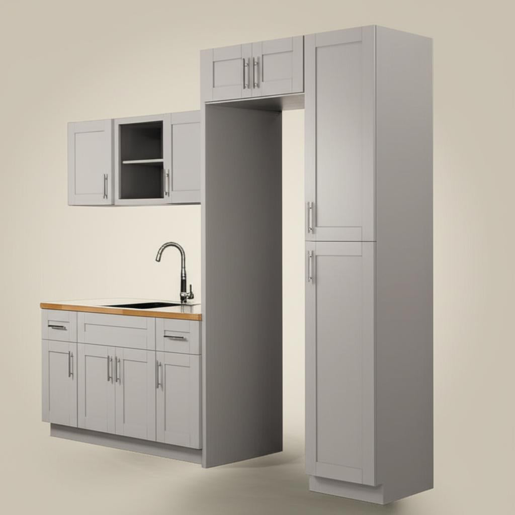 MILL'S PRIDE Richmond Vesuvius Gray Ready-to-Assemble Laundry Room Cabinet Set