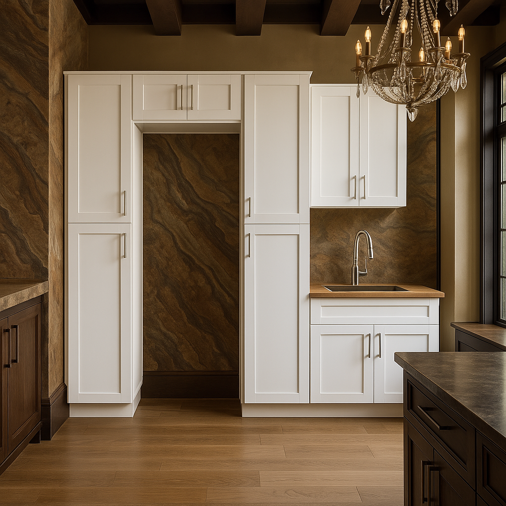 MILL'S PRIDE Richmond Verona White Shaker Ready to Assemble Base Kitchen Cabinet Set