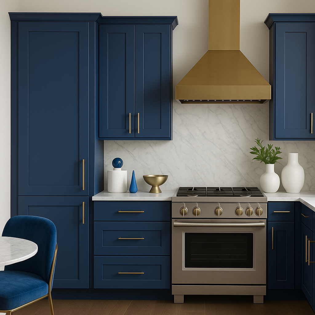 MILL'S PRIDE Valencia Blue Wall Kitchen Cabinet - Ready to Assemble
