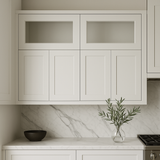 HOMEIBRO Shaker White Plywood Wall Cabinet - 33" W x 12" D x 12" H