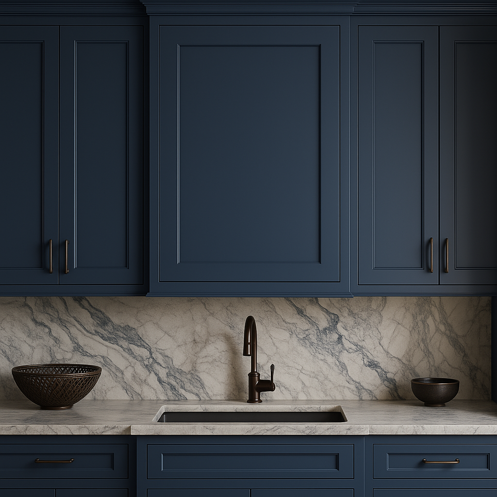 MILL'S PRIDE Valencia Blue Wall Kitchen Cabinet - 15" W x 12" D x 30" H