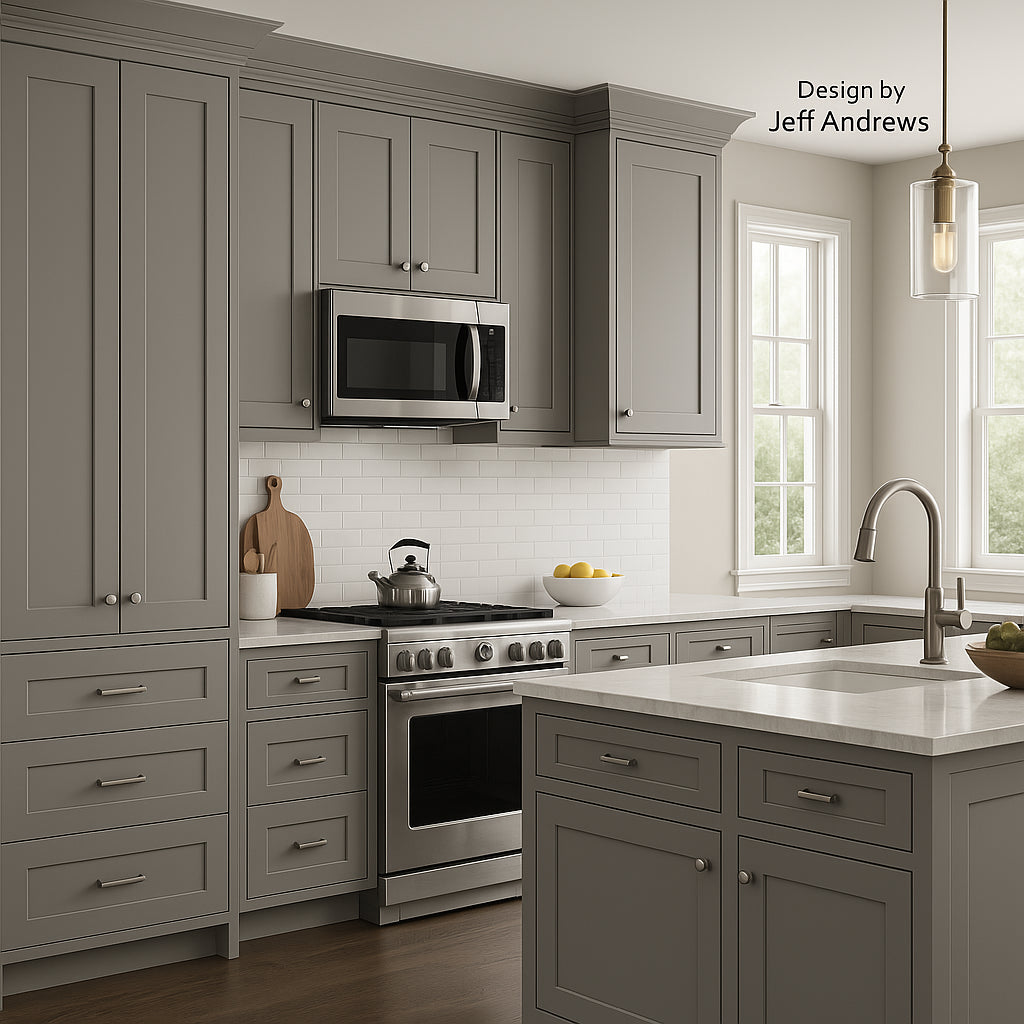 MILL'S PRIDE Richmond Vesuvius Gray Wall Kitchen Cabinet - Ready to Assemble, Soft Close, 9x12x36