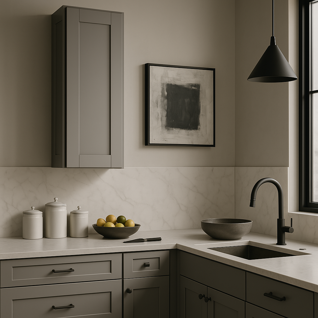 MILL'S PRIDE Richmond Vesuvius Gray Wall Kitchen Cabinet - Ready to Assemble, Soft Close, 9x12x36