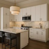 Cambridge Radiance White Gloss Slab Wall Kitchen Cabinet, 12x12x30 Inches