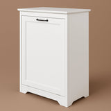 Numhew Base Trash Can Cabinet in White with Adjustable Tilted Angles