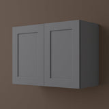 HOMEIBRO Shaker Grey Plywood Wall Bridge Cabinet - 30x24x12 Inches