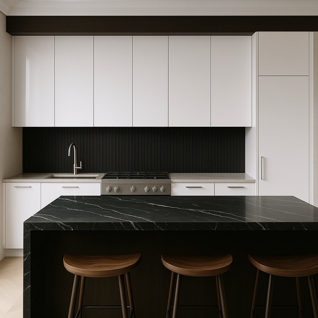 Cambridge Radiance White Gloss Slab Wall Kitchen Cabinet, 9x12x36 in.