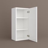 Cambridge Radiance White Gloss Slab Wall Kitchen Cabinet, 9x12x36 in.