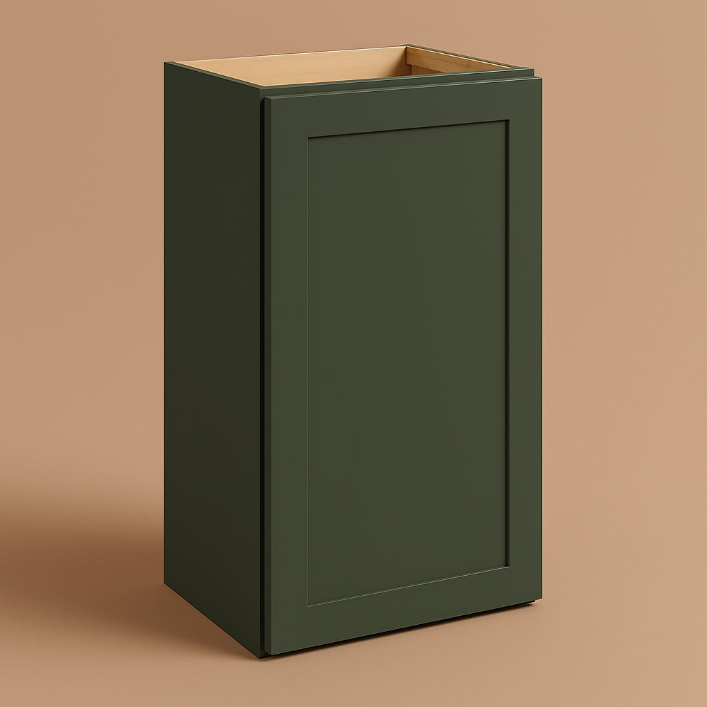Hampton Bay Avondale Shaker Wall Kitchen Cabinet, Fern Green, 21x12x36 in.