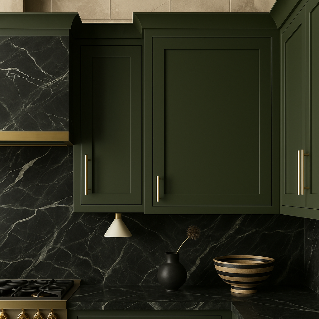 Hampton Bay Avondale Shaker Wall Kitchen Cabinet, Fern Green, 21x12x36 in.