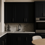 Hampton Bay Avondale Raven Black Shaker Wall Kitchen Cabinet - 15x12x30