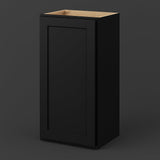 Hampton Bay Avondale 18 in. W x 12 in. D x 36 in. H Ready to Assemble Plywood Shaker Wall Kitchen Cabinet in Raven Black